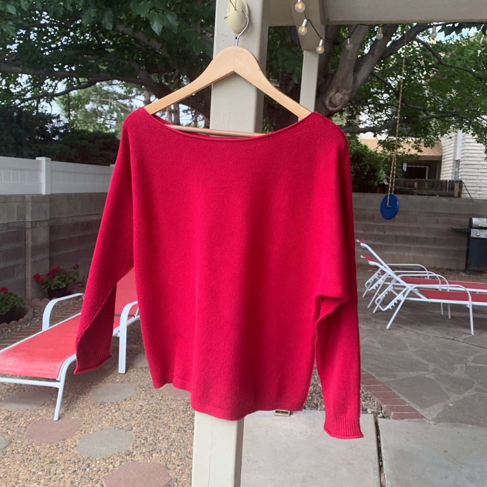 Caslon Fuchsia Raspberry Long Sleeves Sweater Siz… - image 1
